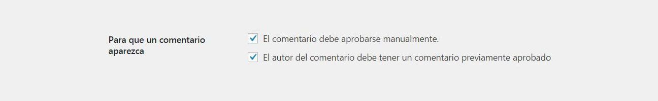 Para que un comentario aparezca