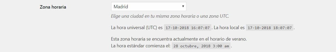 Selecciona tu zona horaria